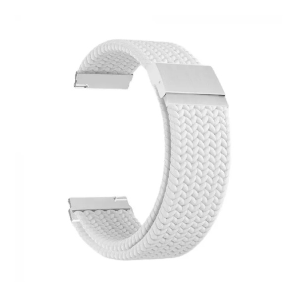 Ремешок нейлоновый плетеный для часов Lyambda PLEIONE 20мм, белый